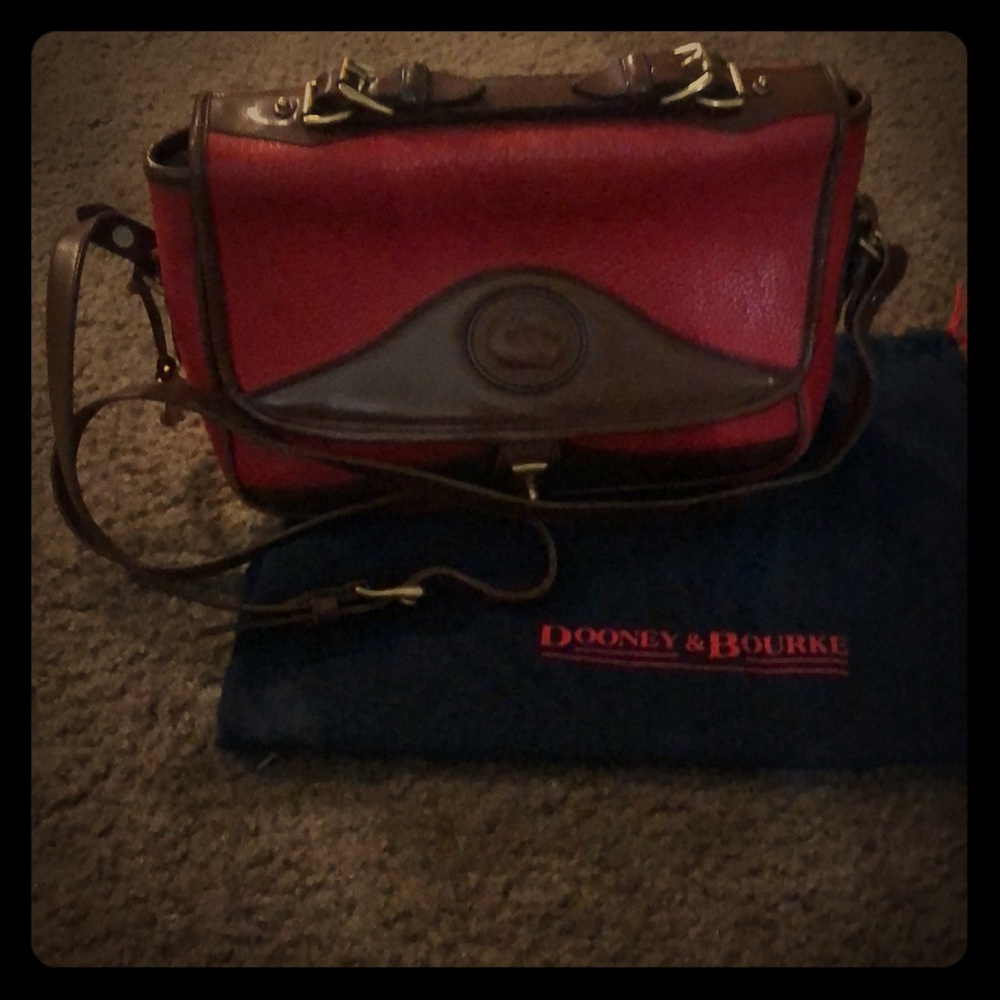 Vintage Dooney & Bourke red leather bag